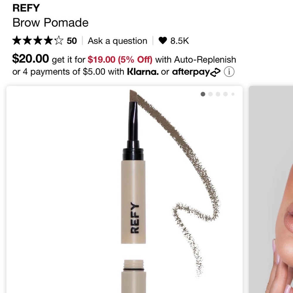 NIB REFY Brow Pomade Medium